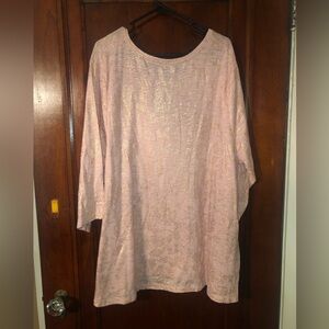 Catherine’s baby pink shirt with rose gold detail (Plus Size)